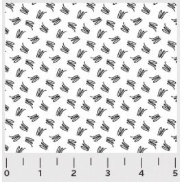 Ramblings - 11 White  Squiggle - P&B Textiles