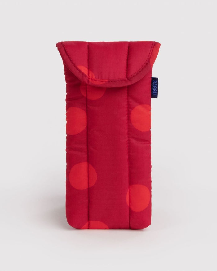 Red Polka Dot Puffy Glasses Sleeve | BAGGU | Puffy Glasses Sleeve