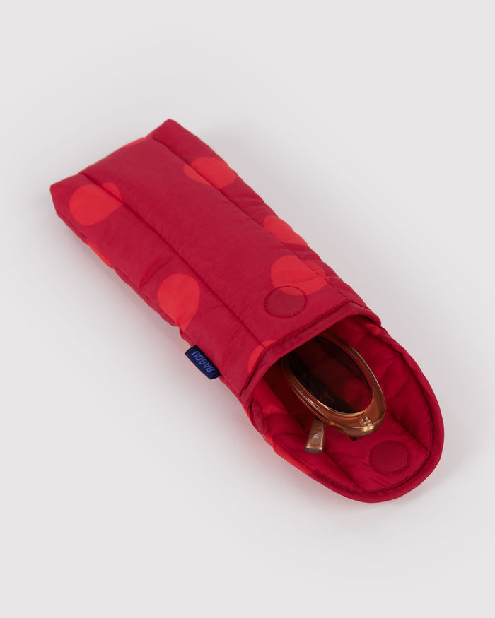 Red Polka Dot Puffy Glasses Sleeve | BAGGU | Puffy Glasses Sleeve