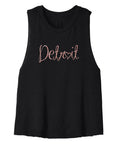 Rose Gold Detroit Script Crop Tank
