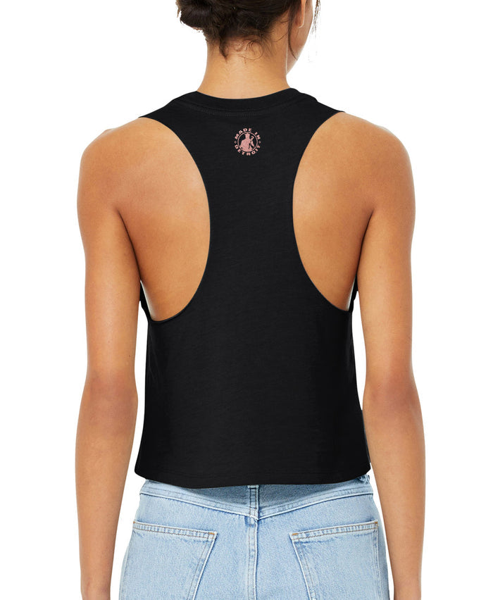 Rose Gold Detroit Script Crop Tank