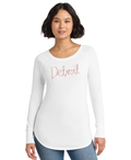 Rose Gold Detroit Script Long Sleeve Tunics