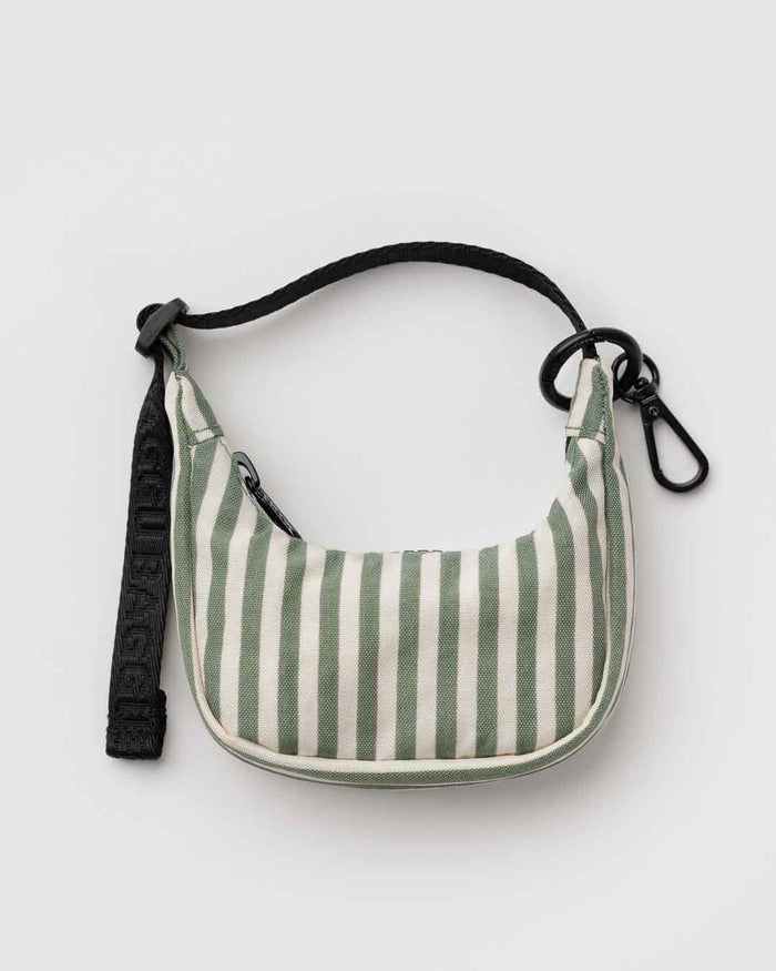 Sage Stripe Crescent Bag Charm | BAGGU | Crescent Bag Charm