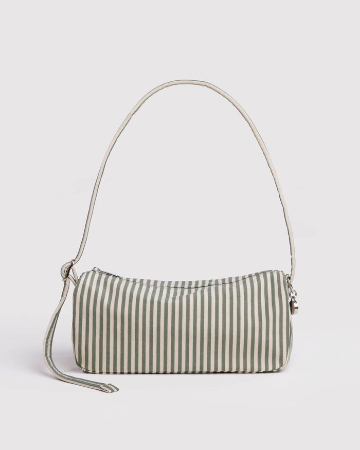 Sage Stripe Nylon Loaf Bag | BAGGU | Nylon Loaf Bag
