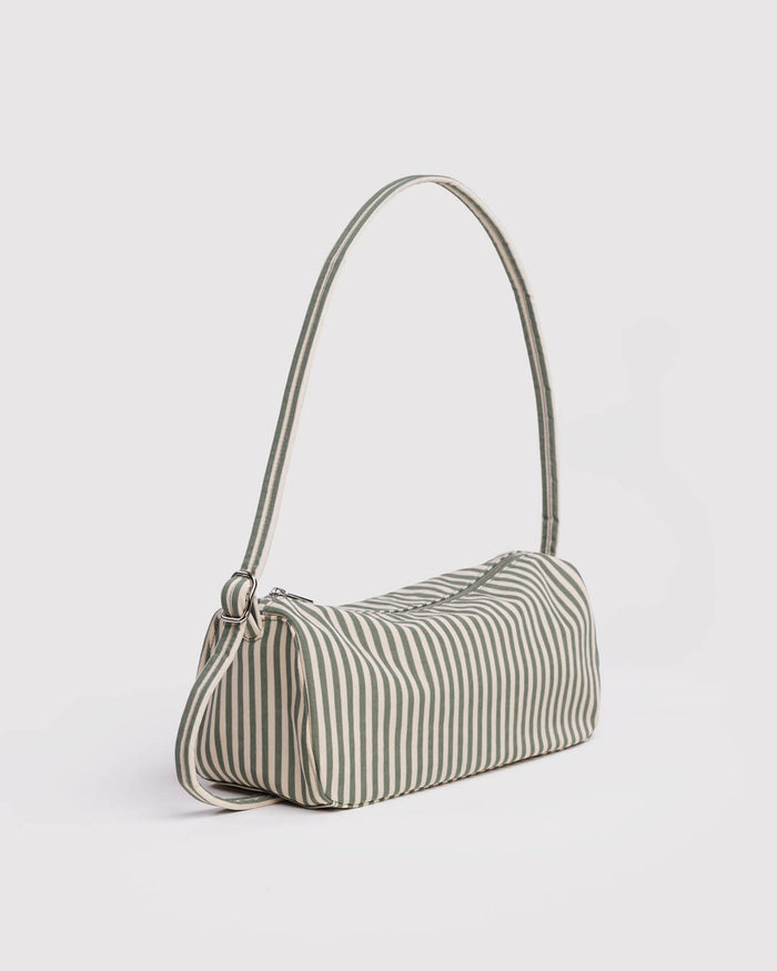 Sage Stripe Nylon Loaf Bag | BAGGU | Nylon Loaf Bag