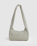 Sage Stripe Nylon Meringue Bag | BAGGU | Nylon Meringue Bag