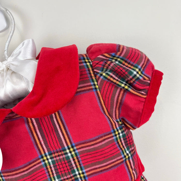 Sal & Pimenta Tartan Plaid Holiday Bubble Romper 3 Months NWT