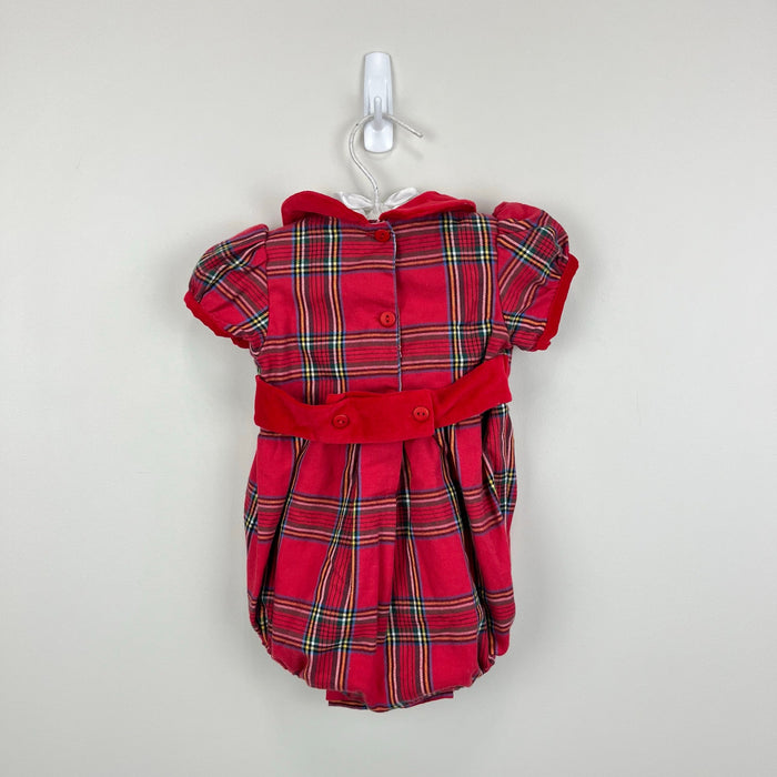 Sal & Pimenta Tartan Plaid Holiday Bubble Romper 3 Months NWT