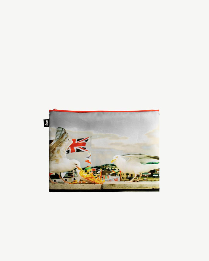 Seagulls, Real Food and England by Martin Parr Recycled Zip Pockets | LOQI | Zip Pockets