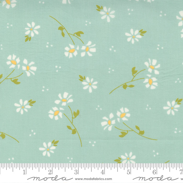 Seashore Drive - Sky - Aqua - Daisy - Floral - Moda - 37621 17