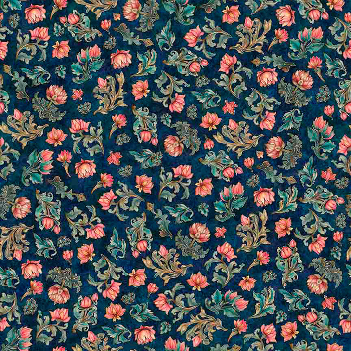 Serenity - Lotus Flower Toss - QT Fabrics - 31836-N