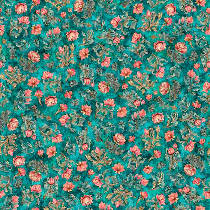 Serenity - Lotus Flower Toss - QT Fabrics - 31836-Q