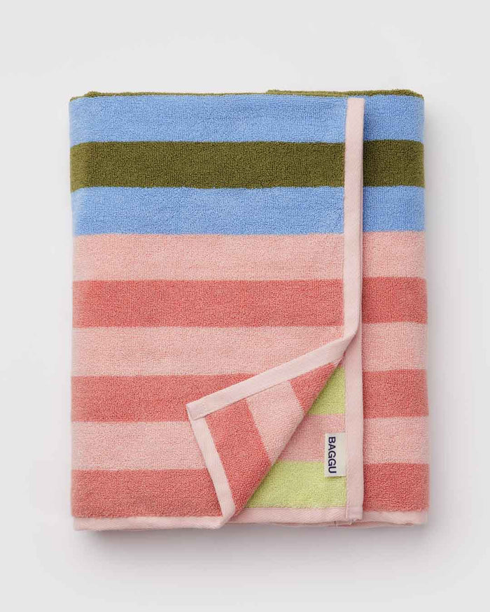 Sherbet Stripe Bath Towel | BAGGU | Bath Towel
