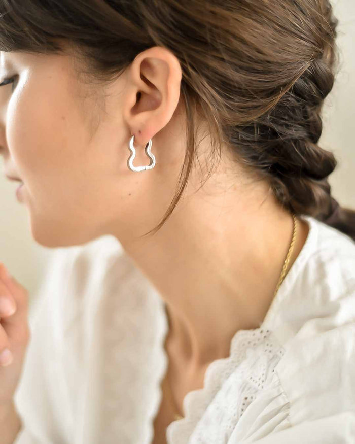 Silver Arya Hoops