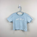 Nike Sportswear Just Do It Short Sleeve Crop Blue T-Shirt L