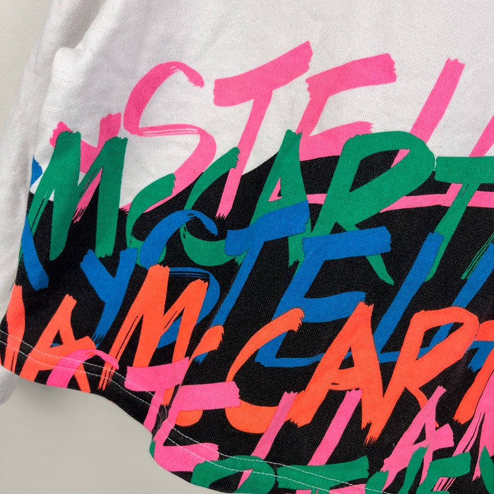 Stella McCartney Girls White Cotton Jersey Hoodie Scribble Logo Print 120 cm 6