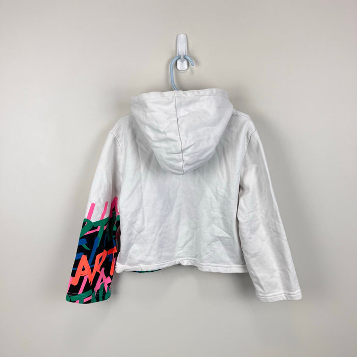Stella McCartney Girls White Cotton Jersey Hoodie Scribble Logo Print 120 cm 6