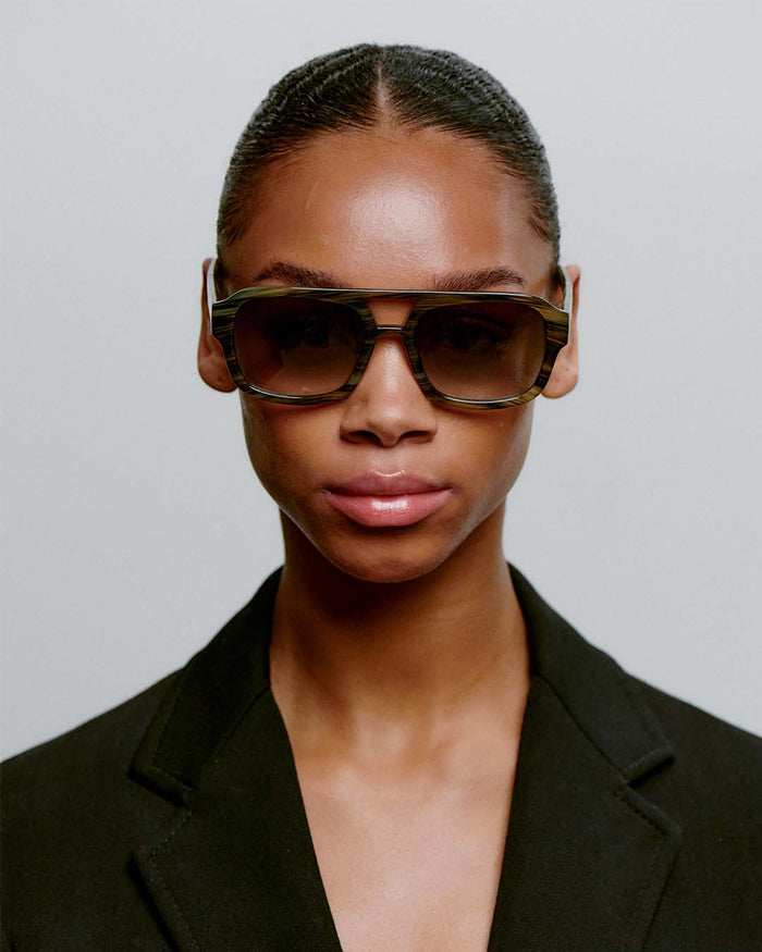Striped Horn Kaya Sunglasses