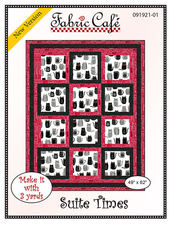 Suite Times-  3 Yard Lap Quilt - Fabric Cafe - 850029306399