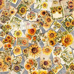 Sunflower Serenade - Sunflower Ephemera -QT Fabrics - 31802-K