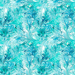 Swan Song -  Blue Water Splash - QT Fabrics