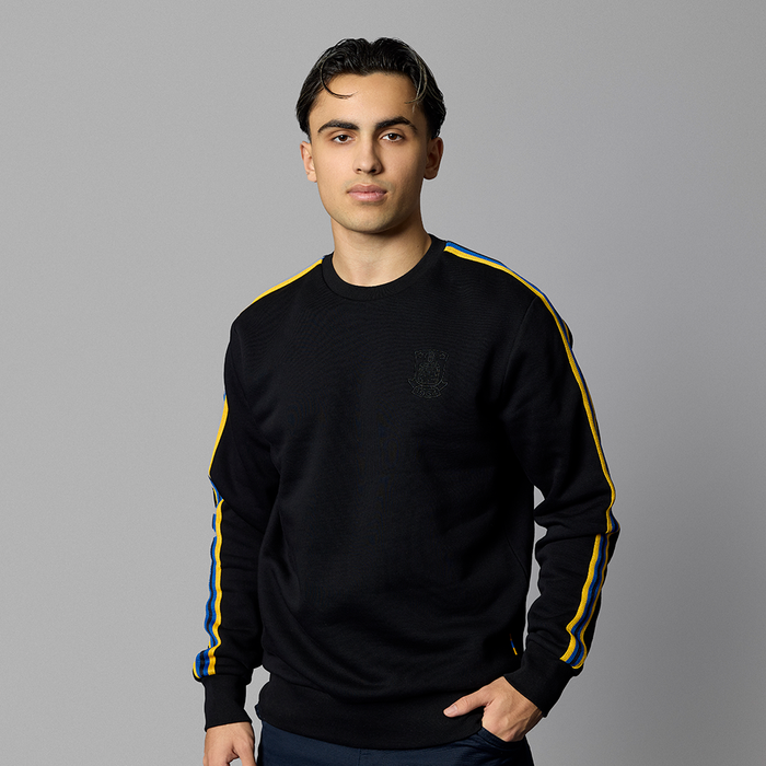 Sweatshirt Sort m. logo/striber