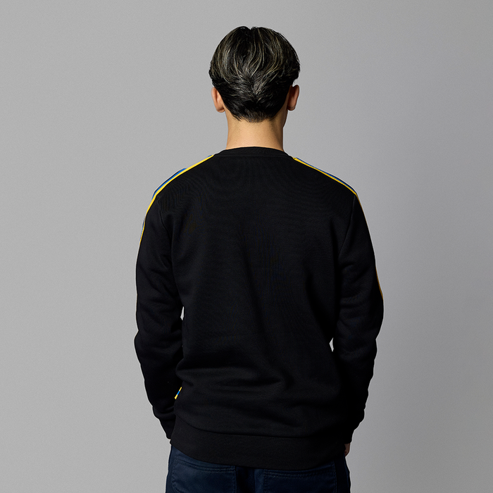 Sweatshirt Sort m. logo/striber