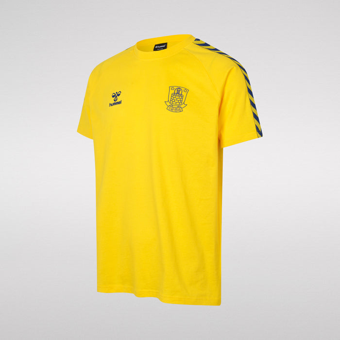 T-shirt - Hummel Gul m. Logo streg