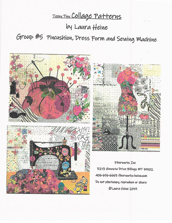 Teeny Tiny Collage Collection 5 Pattern Mini Charm