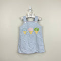 The Bailey Boys Blue Gingham Applique Ice Cream Dress 4T USA