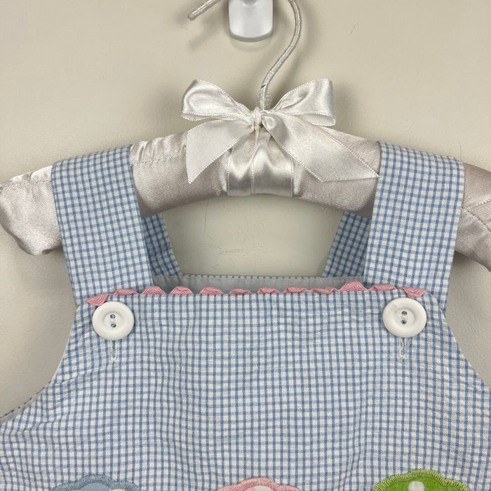 The Bailey Boys Blue Gingham Applique Ice Cream Dress 4T USA