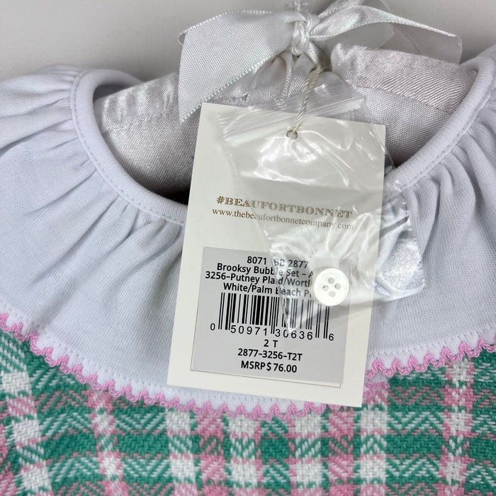 The Beaufort Bonnet Company Brooksy Bubble Set Putney Plaid 2T NWT