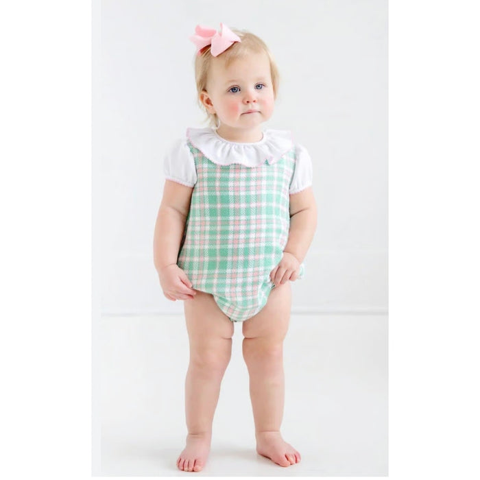 The Beaufort Bonnet Company Brooksy Bubble Set Putney Plaid 6-12 Months NWT