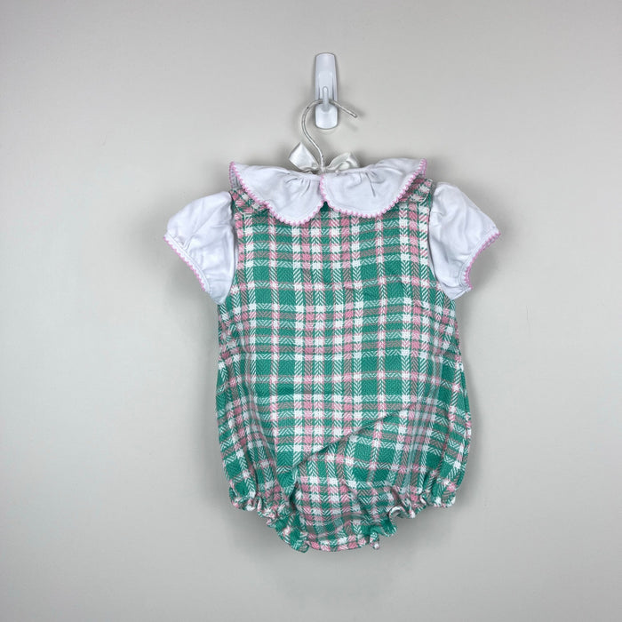 The Beaufort Bonnet Company Brooksy Bubble Set Putney Plaid 6-12 Months NWT
