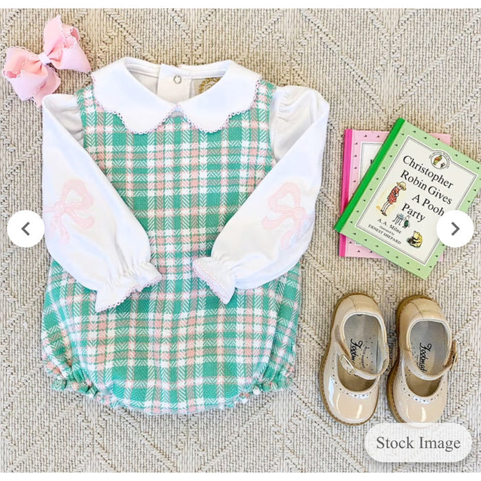 The Beaufort Bonnet Company Brooksy Bubble Set Putney Plaid 6-12 Months NWT