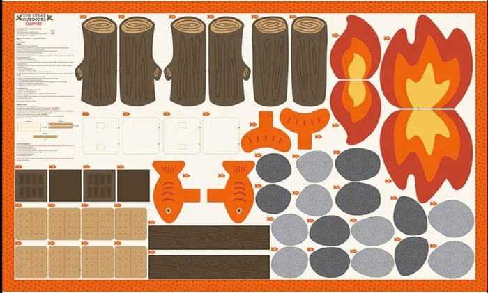 The Great Outdoors 36" X 60" Camp Fire Panel   - 20886 11 Moda #1