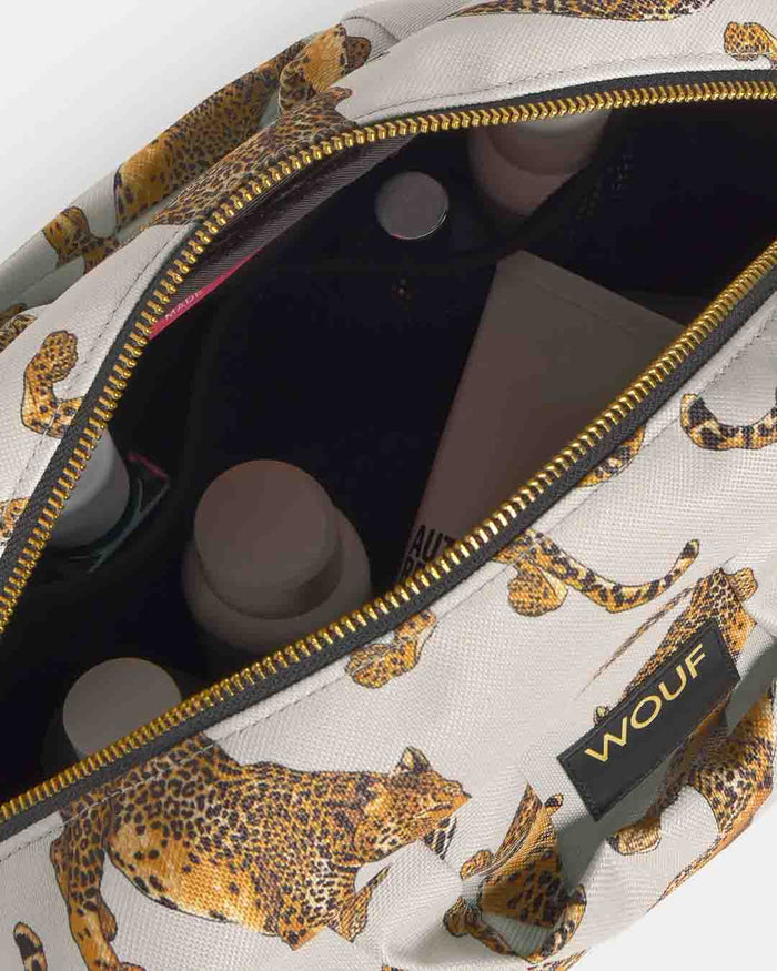 The Leopard Large Toiletry Bag | WOUF | Cosmetic + Toiletry Bags