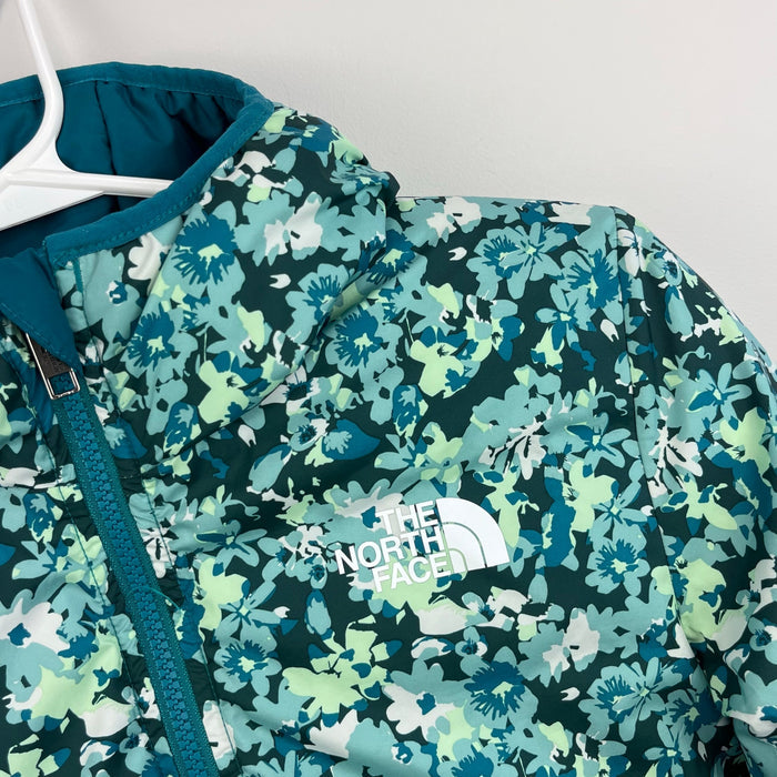 The North Face Girls Printed Down Reversible Hooded Jacket M 10