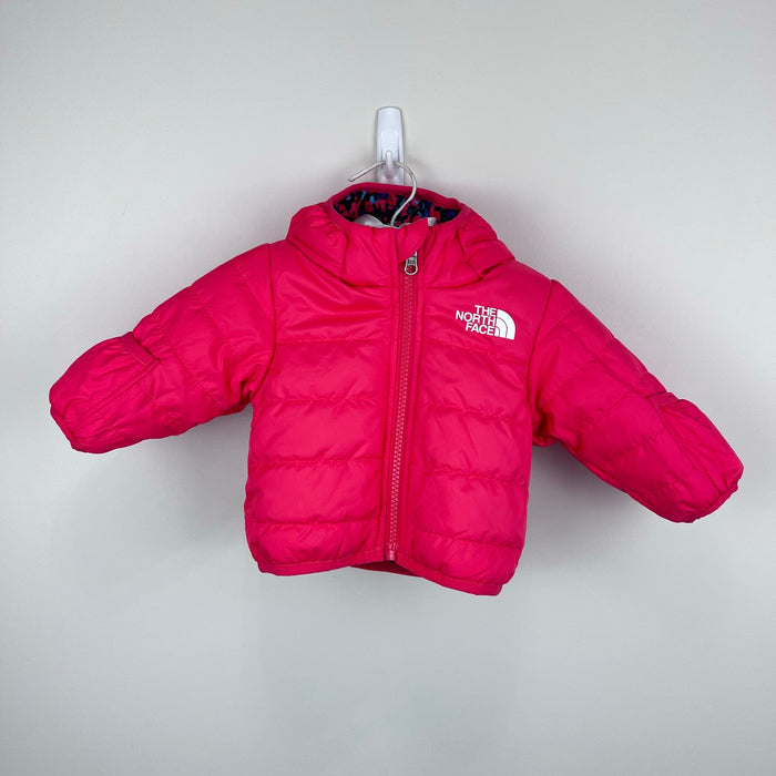 The North Face Girls Reversible Perrito Jacket Pink Floral 0-3 Months
