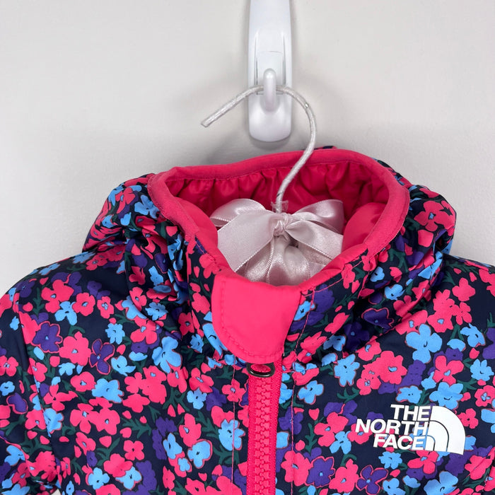 The North Face Girls Reversible Perrito Jacket Pink Floral 0-3 Months