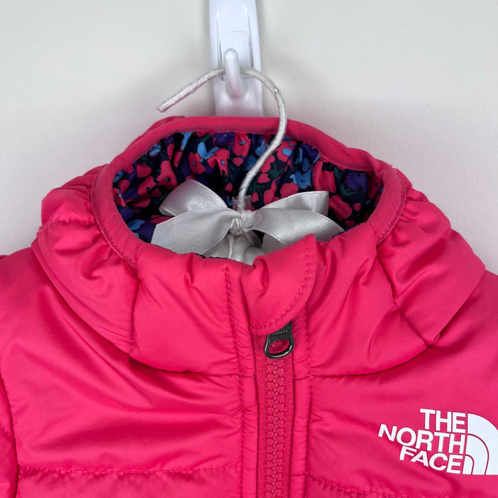 The North Face Girls Reversible Perrito Jacket Pink Floral 0-3 Months