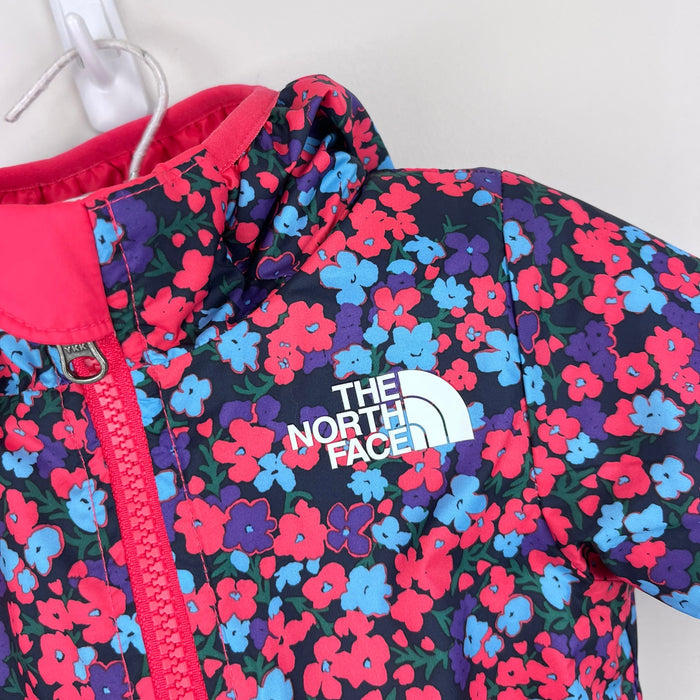 The North Face Girls Reversible Perrito Jacket Pink Floral 0-3 Months