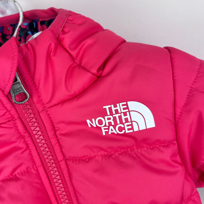 The North Face Girls Reversible Perrito Jacket Pink Floral 0-3 Months