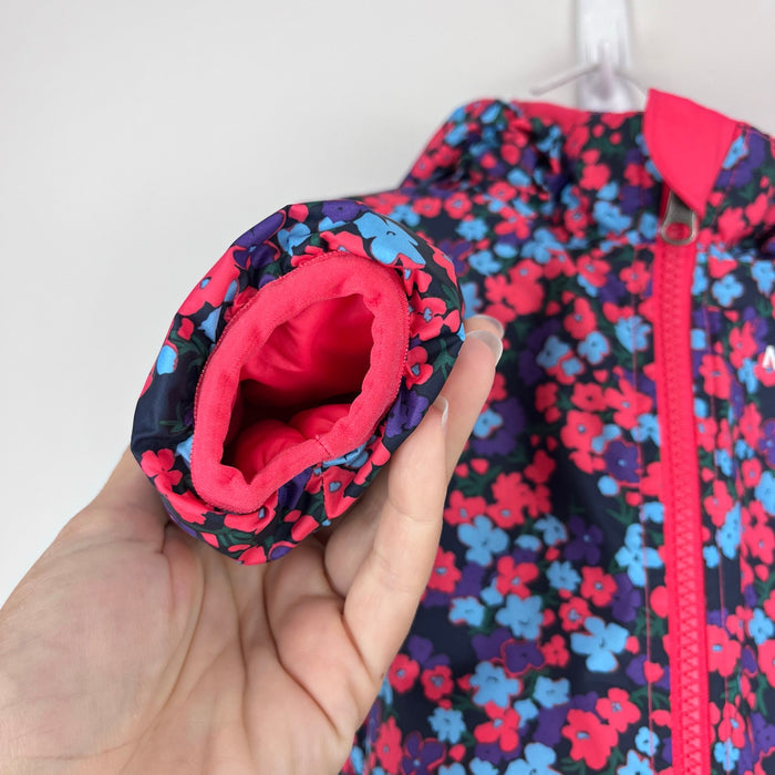 The North Face Girls Reversible Perrito Jacket Pink Floral 0-3 Months