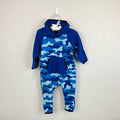 The North Face Glacier Fleece Bunting Blue Camo 3-6 Months