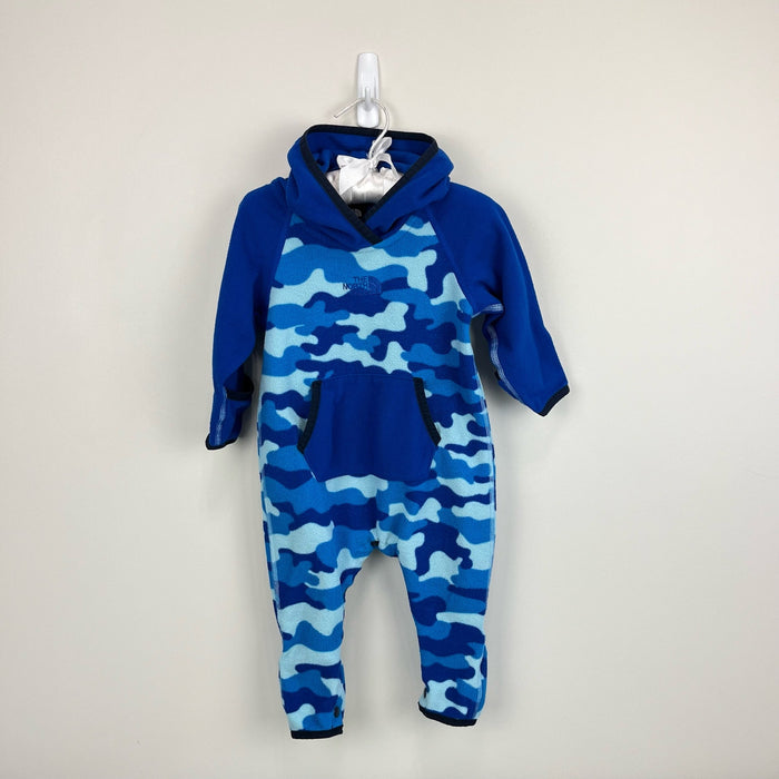 The North Face Glacier Fleece Bunting Blue Camo 3-6 Months