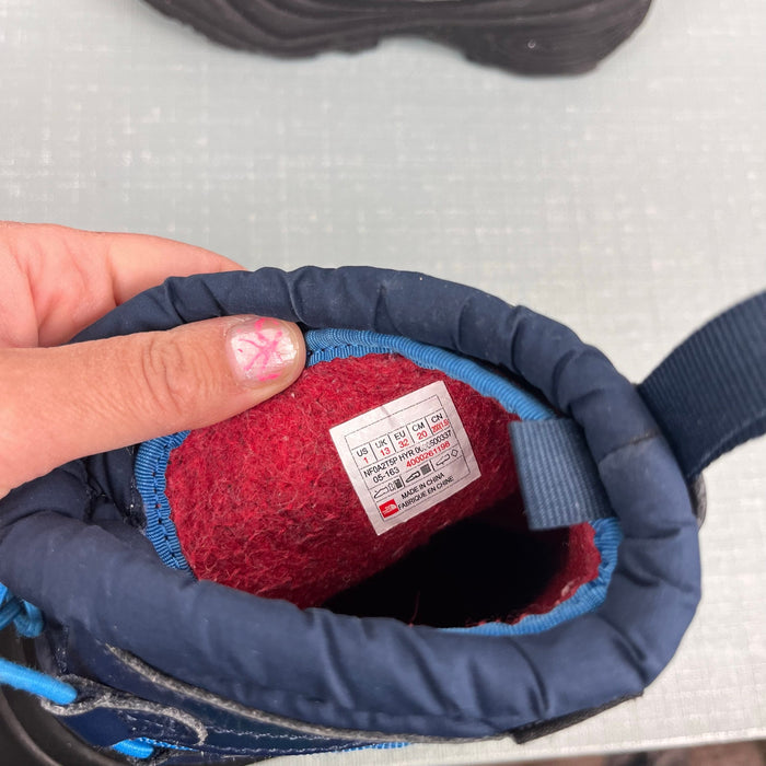 The North Face Kids' Alpenglow Waterproof Boot Blue 1