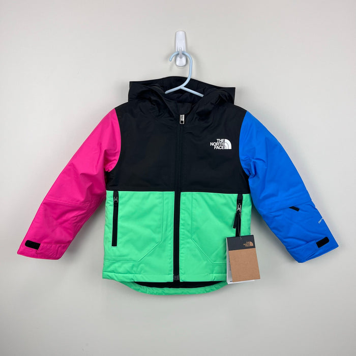 The North Face Kids' Freedom Insulated Ski Jacket Chlorophyll Green Color Block 3T NWT