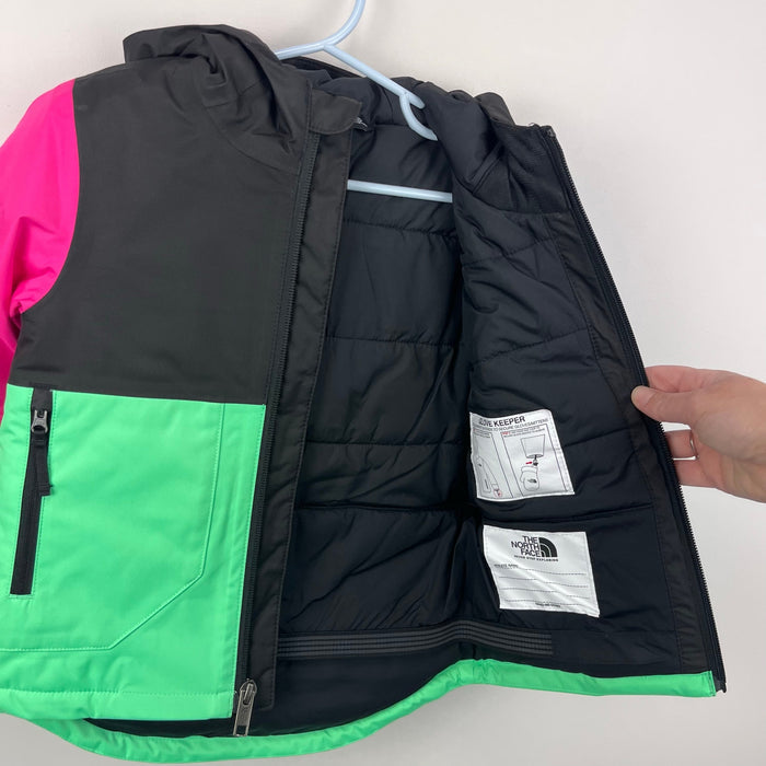 The North Face Kids' Freedom Insulated Ski Jacket Chlorophyll Green Color Block 3T NWT