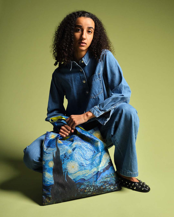 The Starry Night by Vincent VAN GOGH Recycled Bag | LOQI | Recycled Bag